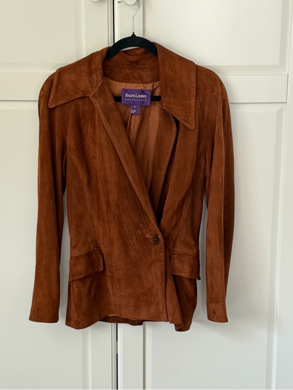Ralph Lauren collection Rust Brown Suede Single-Button Blazer